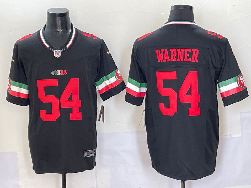 Men 2025 San Francisco 49ers 54 Warner Black Mexico Nike Limited NFL Jersey 001